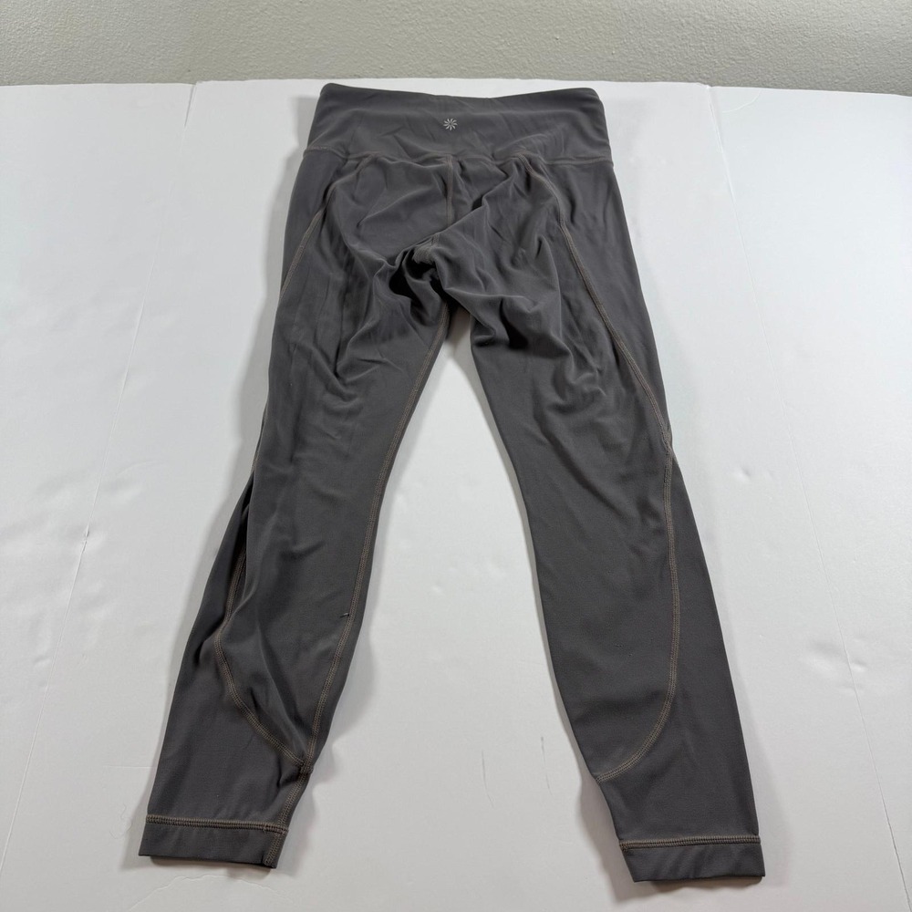 Athleta Womens High Waisted‎ Athletic Leggings Gray Stash Pocket Size S - Picture 2 of 16